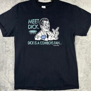 Gildan‎ Men's M Smack Apparel Shirt Cowboys Graphic Double Sided Black NFL